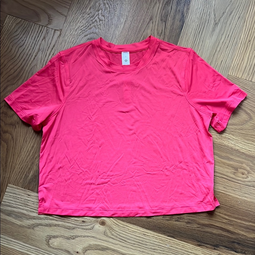 [lululemon] ultralight waist-length t-shirt, glaze pink, sz 6